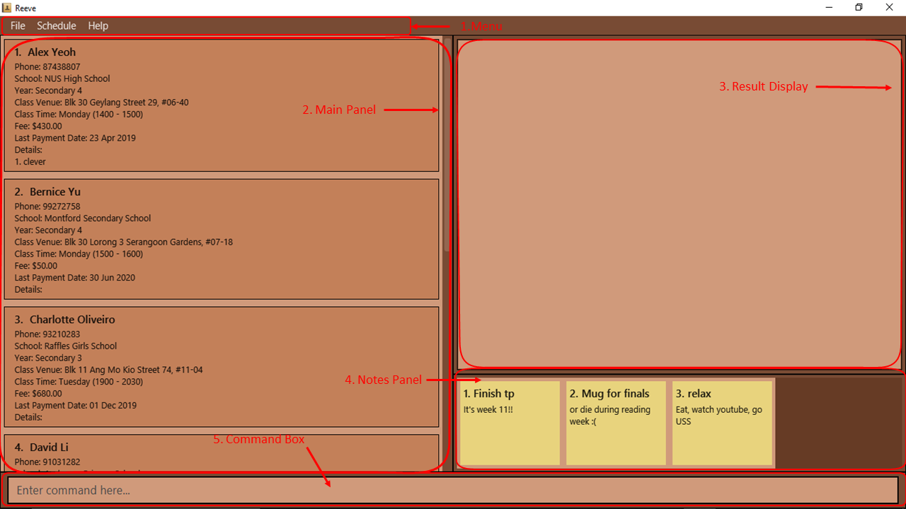 Reeve's Layout